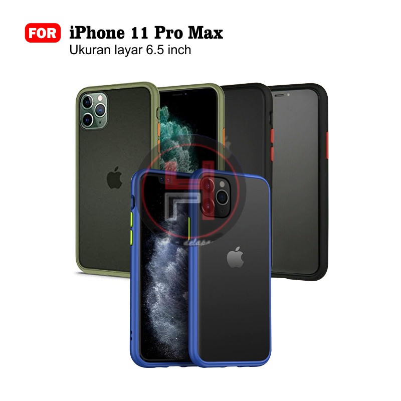 Case iPhone 11 Pro Max Softcase Matte Colored Frosted