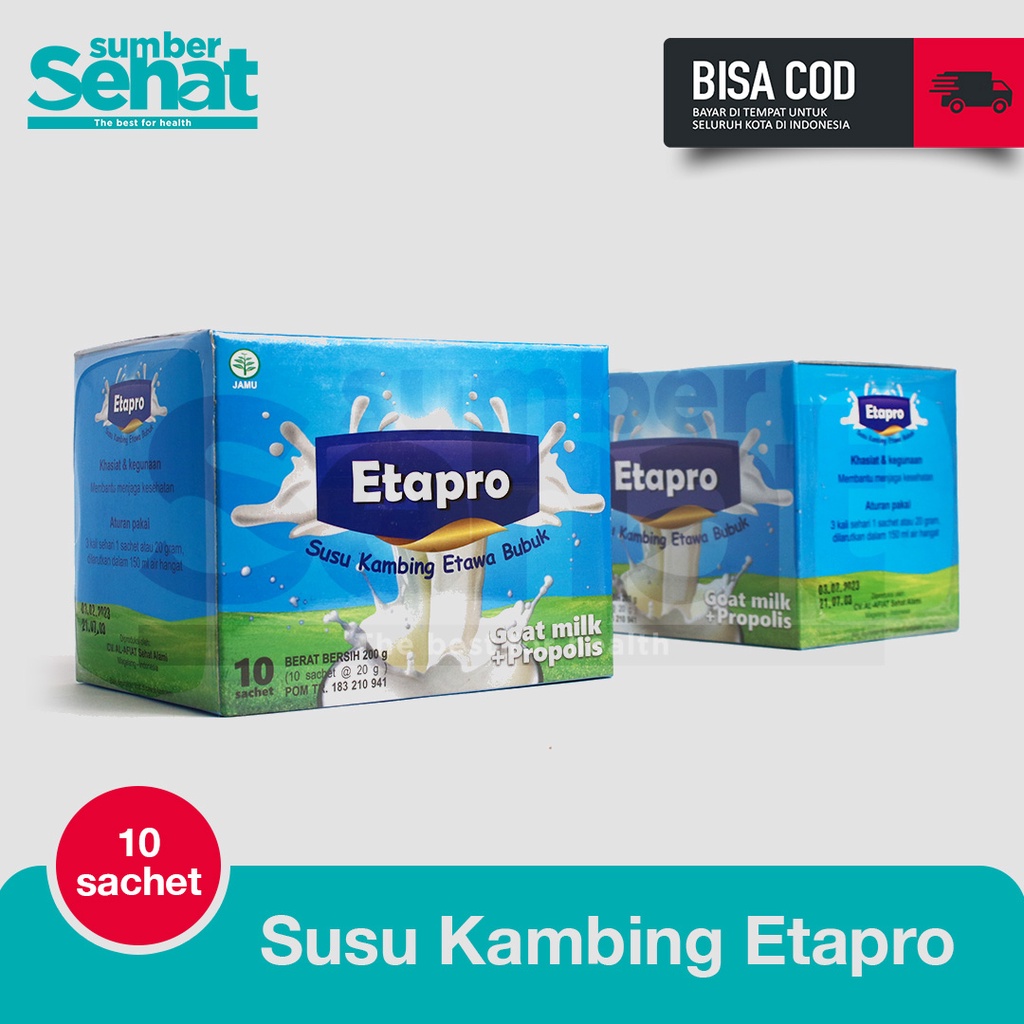 

Susu Kambing Etawa Asli plus Propolis Bubuk Etapro Original 10 sachet