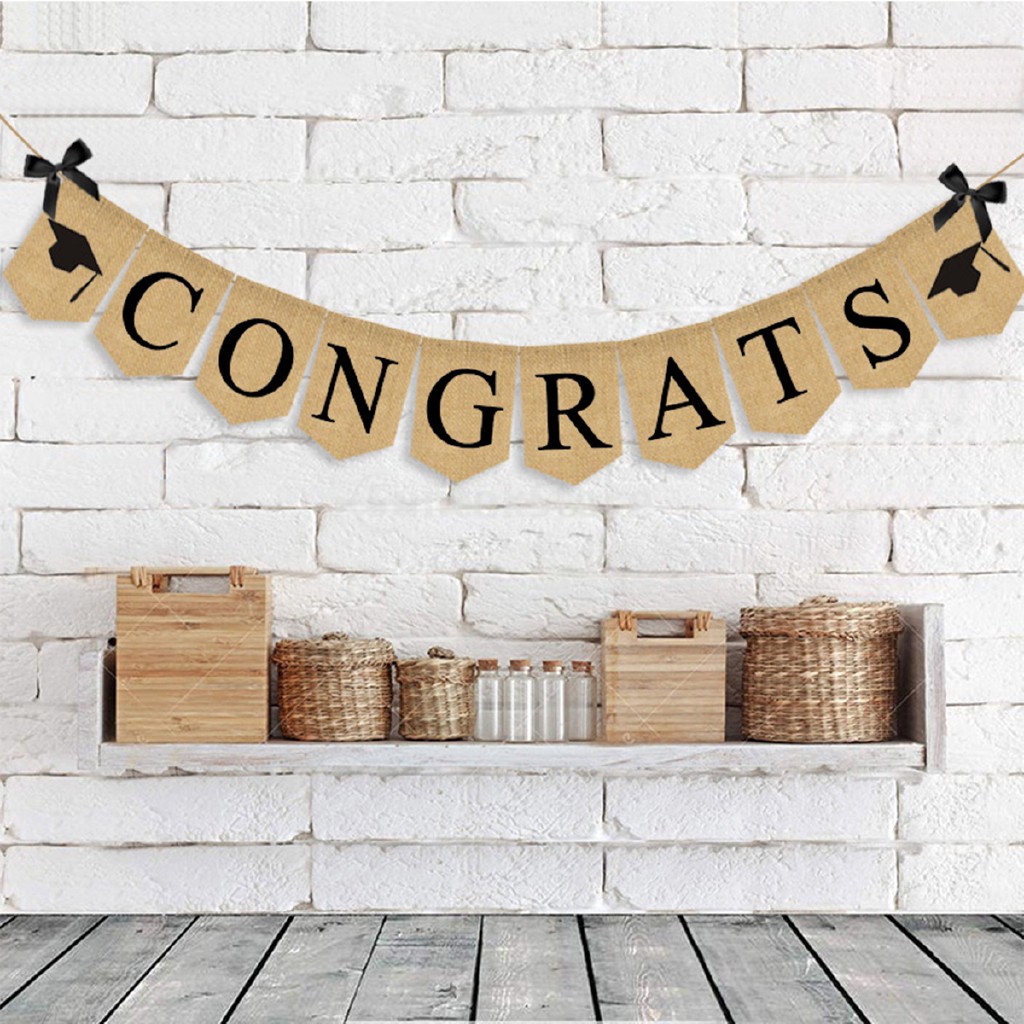 Zj Banners Flags Congrats Congrats Grad Linen Graduation Party