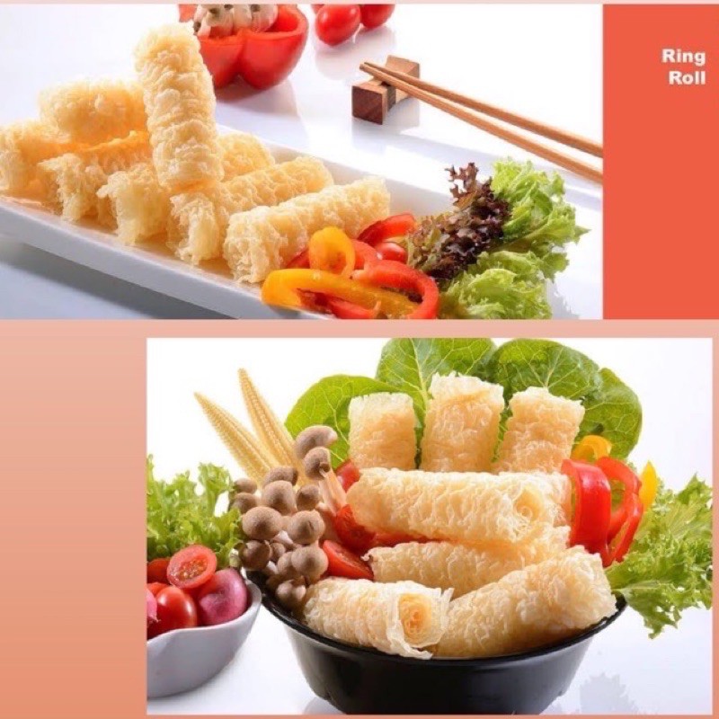 ( HALAL ) Everbest Ring Roll |Sakura Roll Kulit kembang tahu gulung bell roll / hot pot haidilao / Rong Roll Kacang Kedelai