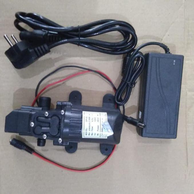 Paket Pompa Air Dc 12 Volt High Pressure + Adaptor