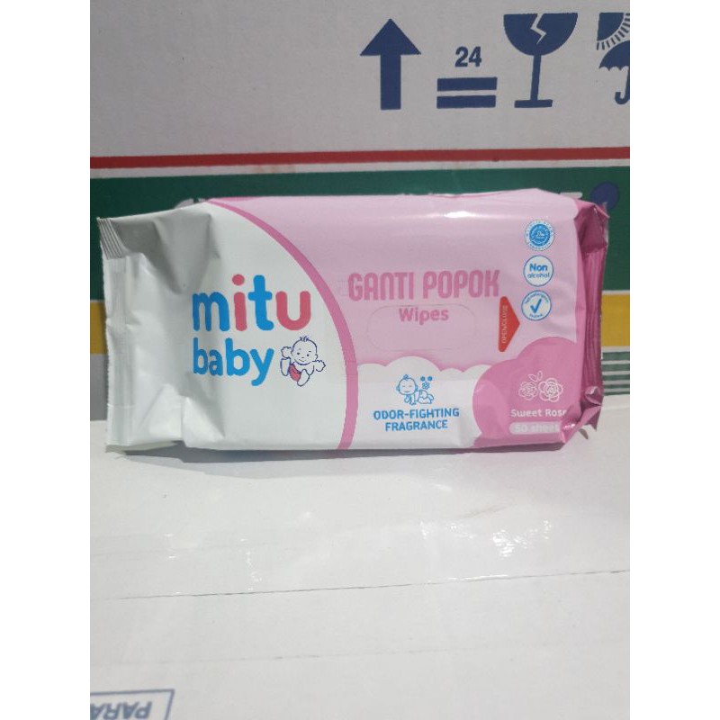 Mitu Baby Tissue Basah Isi 50 Ganti Popok Wipes Tisu