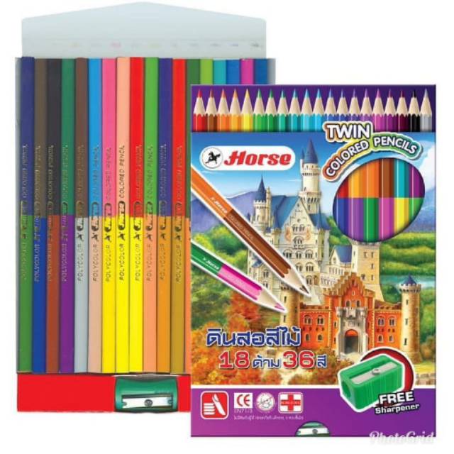 

Twin pencil warna 18 pencil 36 colors