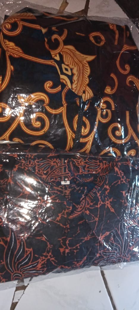 Tey-17 Batik Wanita Asj Sa Hrb026 Kenongo Kemeja Tosca Pendek
