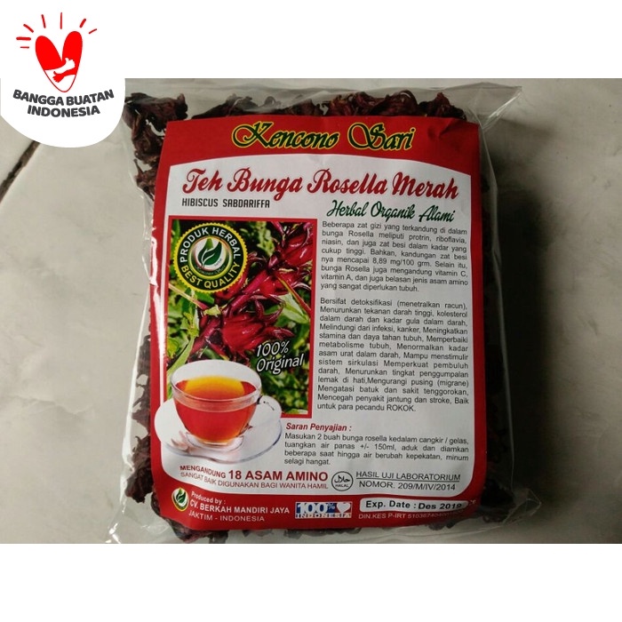 

TRADISIONALMINUMAN- TEH SEDUH BUNGA ROSELLA MERAH KENCONO SARI -MINUMAN-TRADISIONAL.