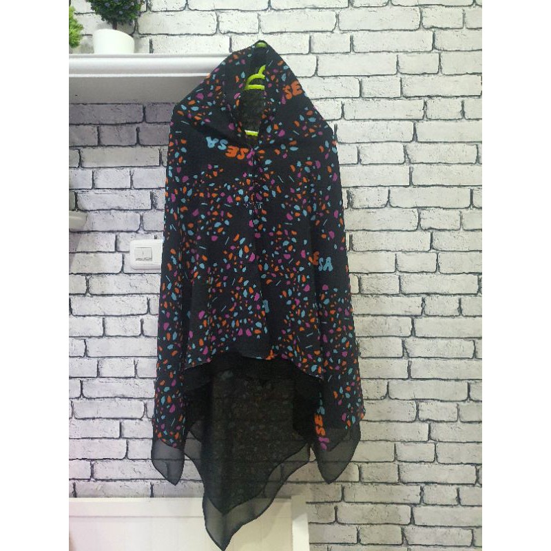 preloved khimar abstract black sisesa