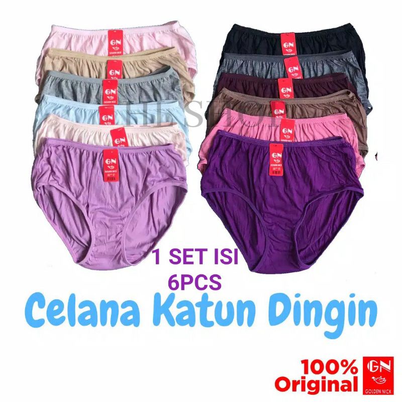 6 PCS / Setengah Lusin Celana dalam wanita Golden nick 937 &amp; 939