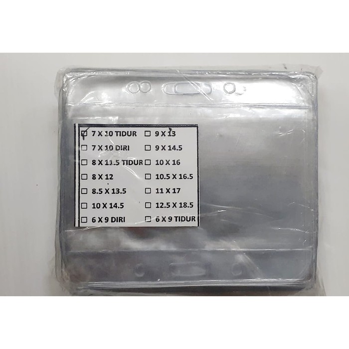

PLASTIK PANITIA / NAMETAG HORIZONTAL 7 x 10cm ISI 100pcs