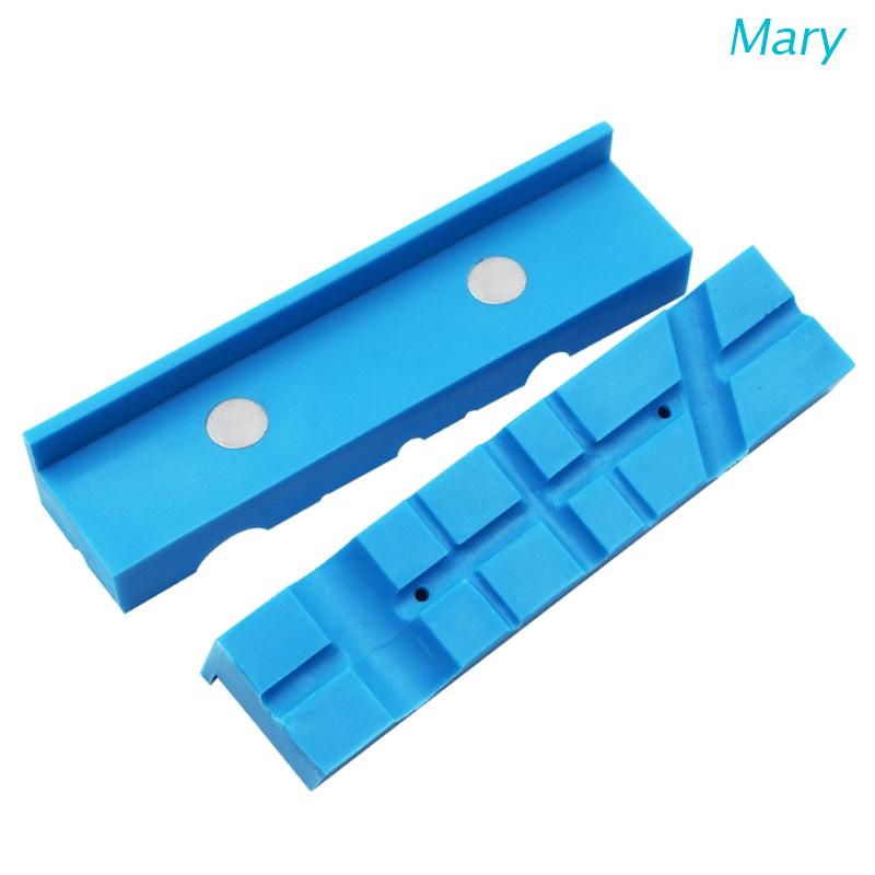 Mary 2PCS / Set Pad Karet Magnetik Untuk Ragum / Catok Meja 5.5 &quot;