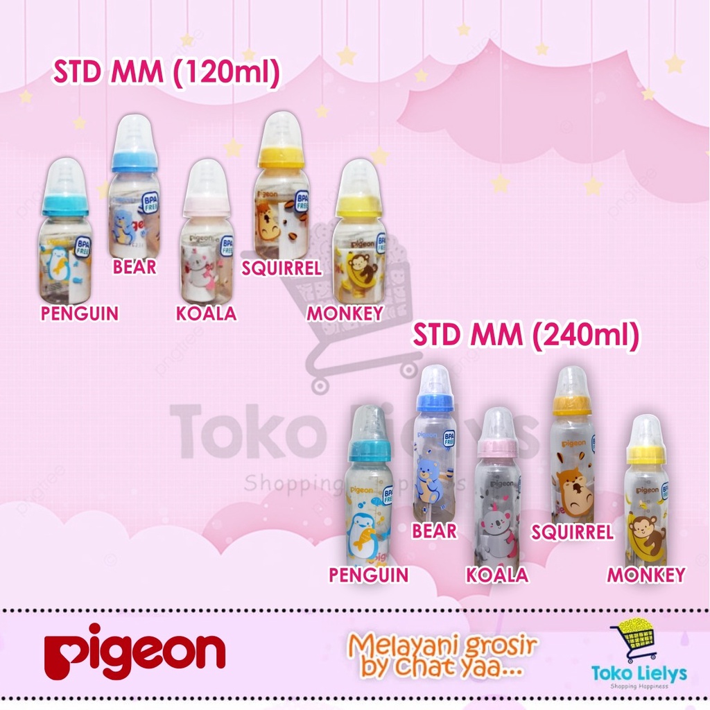 PIGEON Botol Susu PIGEON PP RP MM 50ML 120 ML 240 ML