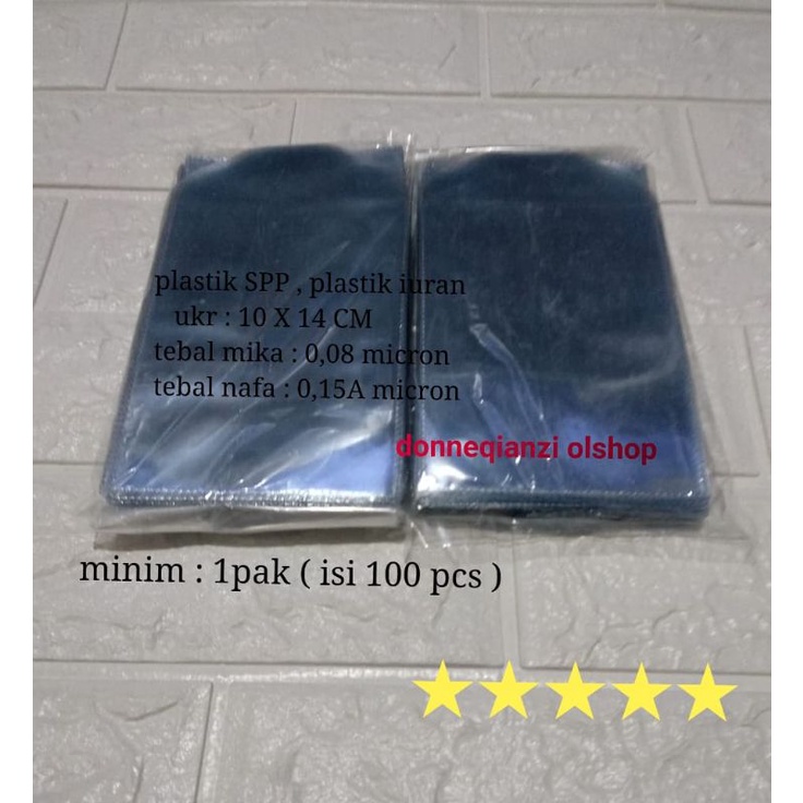 

plastik SPP , plastik iuran , 10 X 14 CM , MINIM: 1PAK (isi 100 pcs )