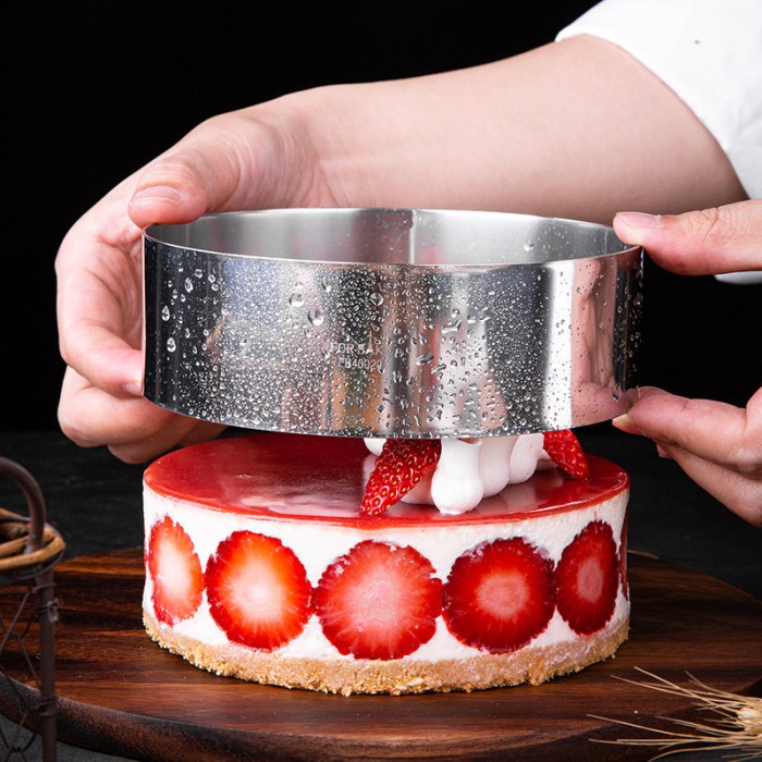 Forbake stainless round Mousse cake ring circle 6inch / cetakan kue