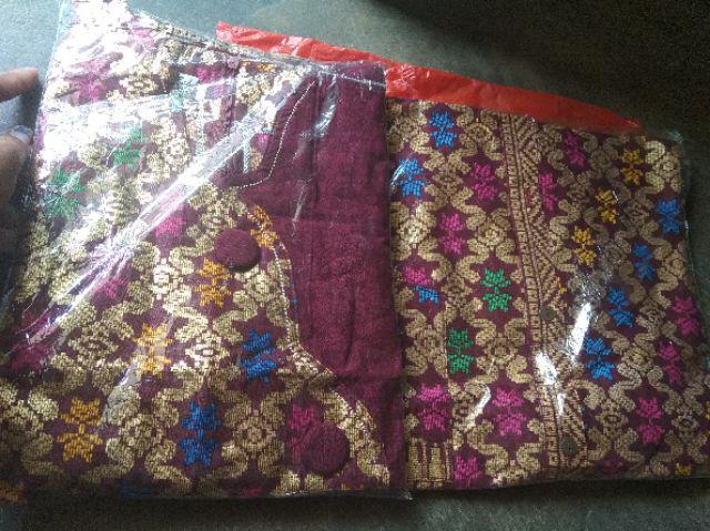 Qnunbatik Sarimbit/couple Batik Rok N Blus Thalita Prodo Maroon