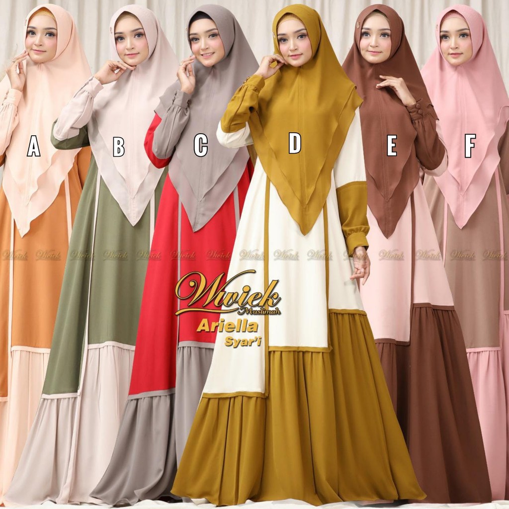 Gamis ARIELLA Original  by WWIEK MUSLIMAH
