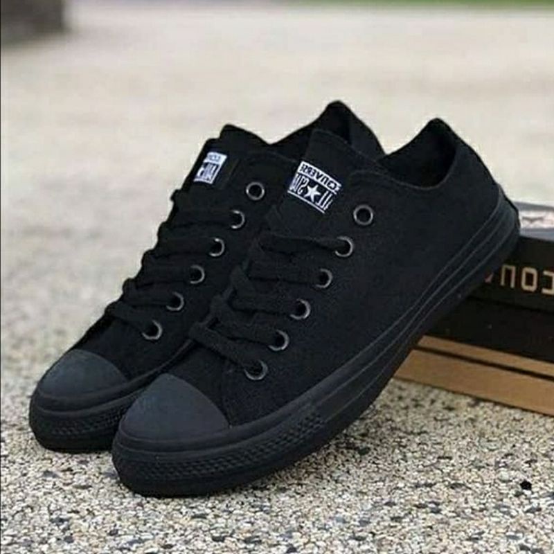 SEPATU CONVERSE LOW CLASSIC GRADE ORI SEPATU SEKOLAH HITAM POLOS
