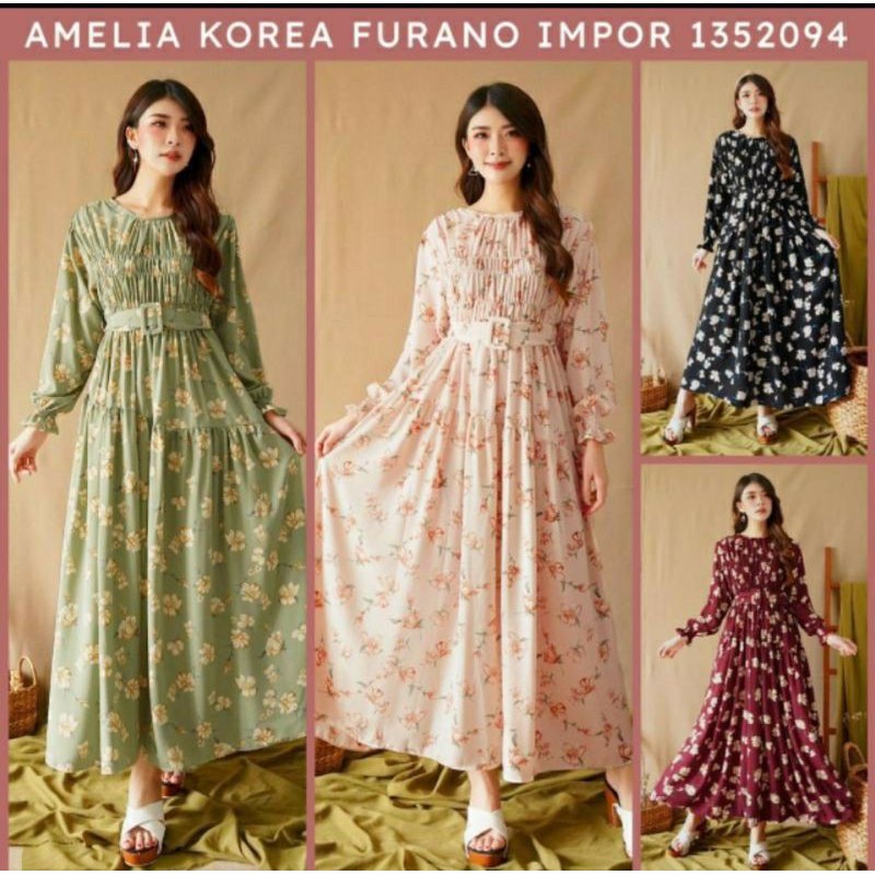 Gamis korea smoke by Yuna fashion