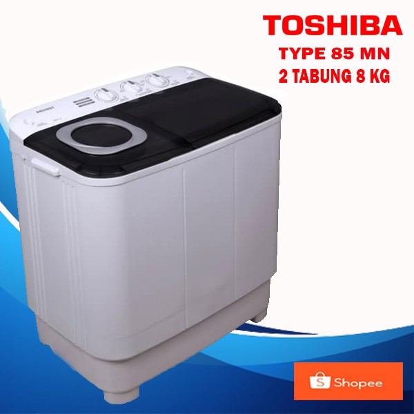 Mesin Cuci 2 Tabung TOSHIBA VH-H85MN 8 KG Low Watt Cuci dan Kering Garansi Resmi Toshiba 7TH