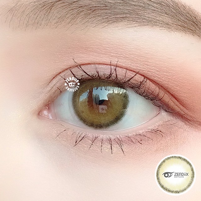 Softlens MINI OLIVIA warna GREEN Normal Beda Minus