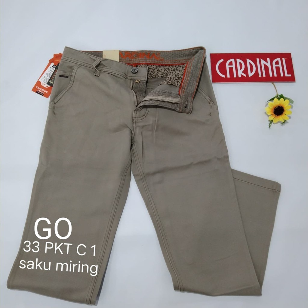 BB 33-PKT CARDINAL CASUAL CELANA POCKETS PANJANG Pria Fashion Laki Brand Kekinian Celana Chino