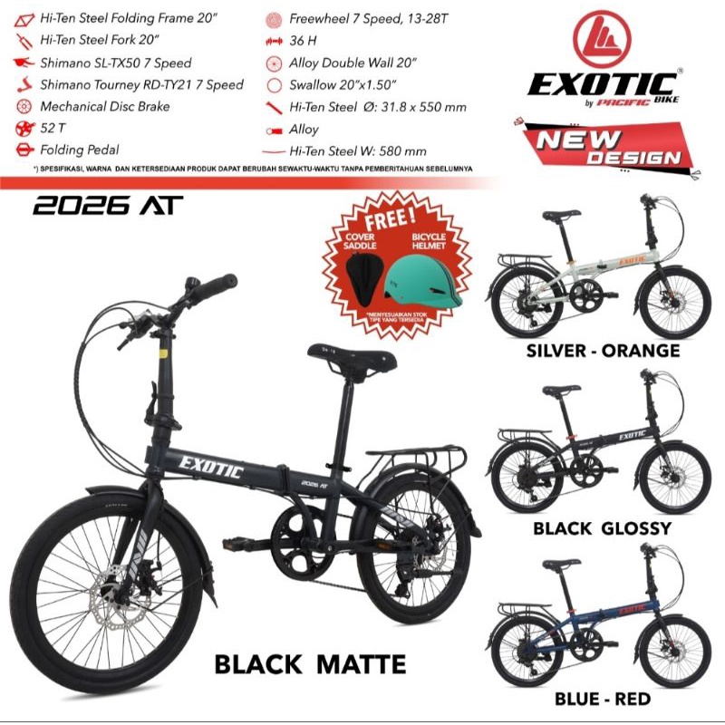 Sepeda lipat 20 Inch Exotic 2026 AT
