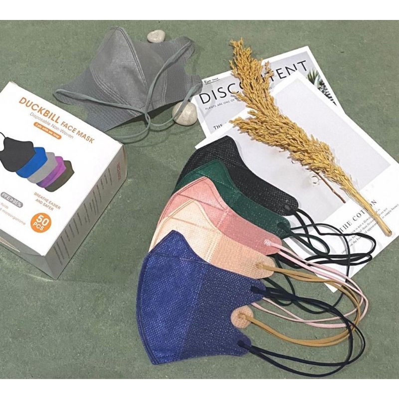 MASKER DUCKBILL HIJAB EARLOOP 3PLY /DUCKBILL HIJAB KEREN GARIS/DUCKBILL EARLOOP-6