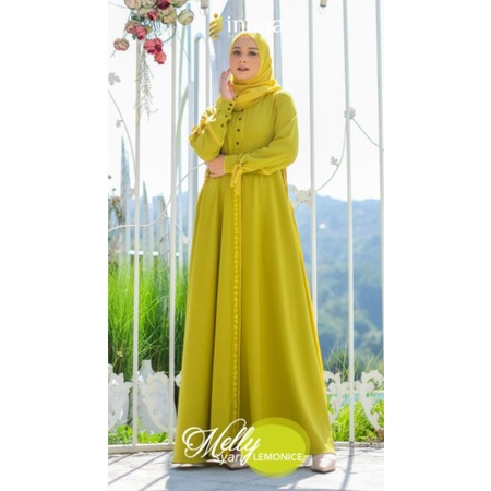 (SALE   READY CHAT DULU)GAMIS MELLY SYARI INAYA/GAMIS ATHATA ORIGINAL/GAMIS POLOS/GAMIS LEBARAN MURA
