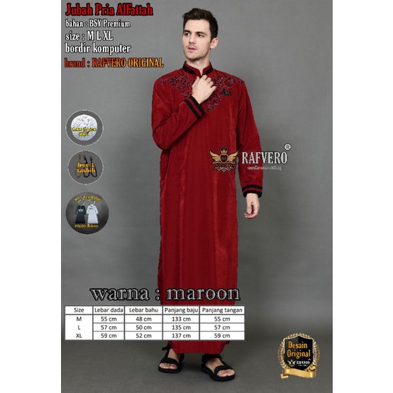 Jubah Pria ALFATTAH ORIGINAL RAFVERO - Jubah Premium