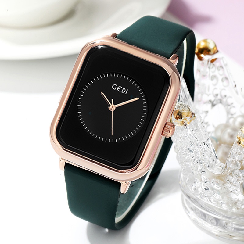 SANGCAKRA COD - Jam Tangan Wanita Terbaru 2023 Korea Dewasa Iph500abl Trendy Kekinian Strap PU Dial Kotak - JW1