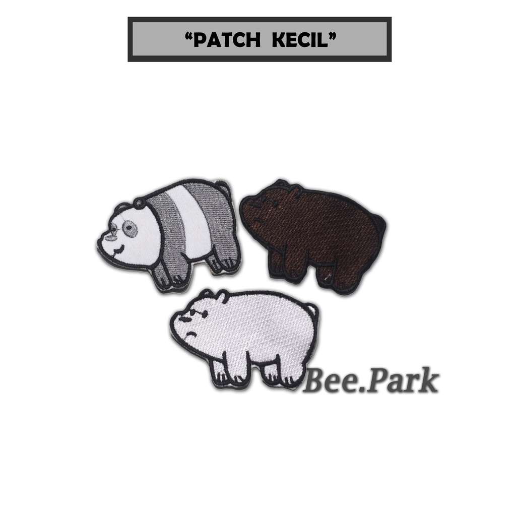 Patch Bordir Jahit Iron Panda Lucu