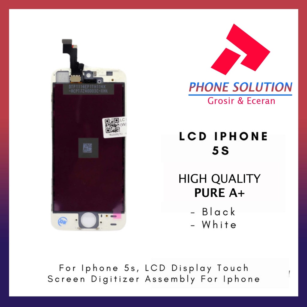 LCD Ip 5S Fullset Touchscreen Original 100% // Supplier LCD Ip - Garansi 1 Bulan