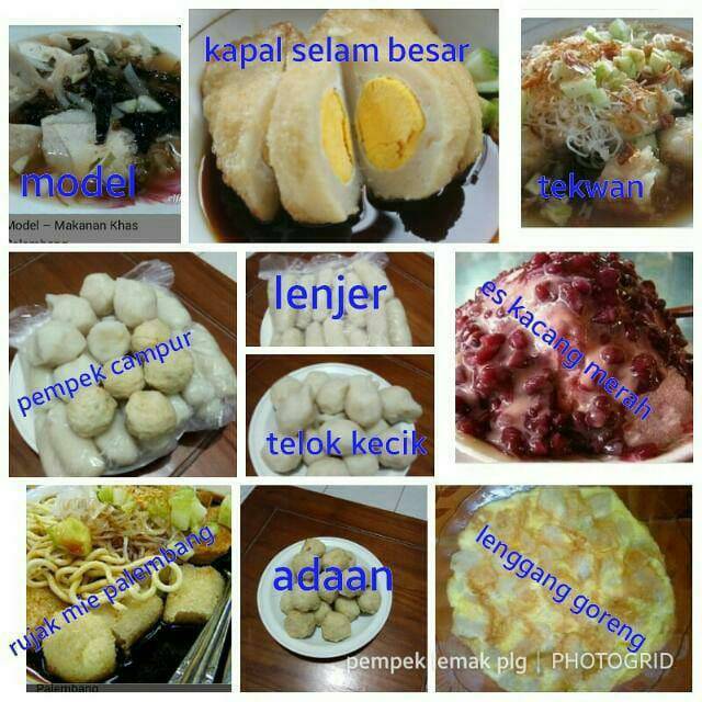 

Aneka macam makanan asli palembang