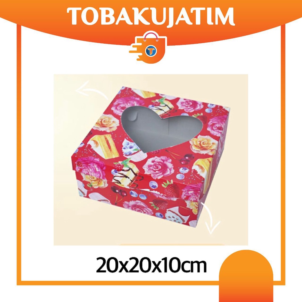 

Dus Tart Hati / Dos Box Kotak Kardus Kue Tart Tutup Hati - 10 pcs