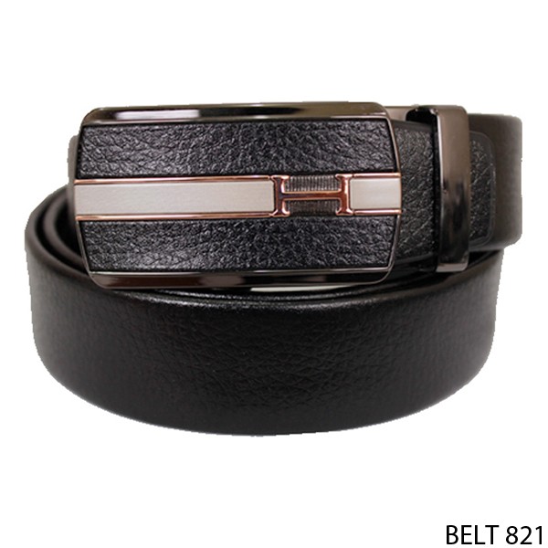 Ikat Pinggang Pria Semi Kulit Semi Kulit Hitam – BELT 821