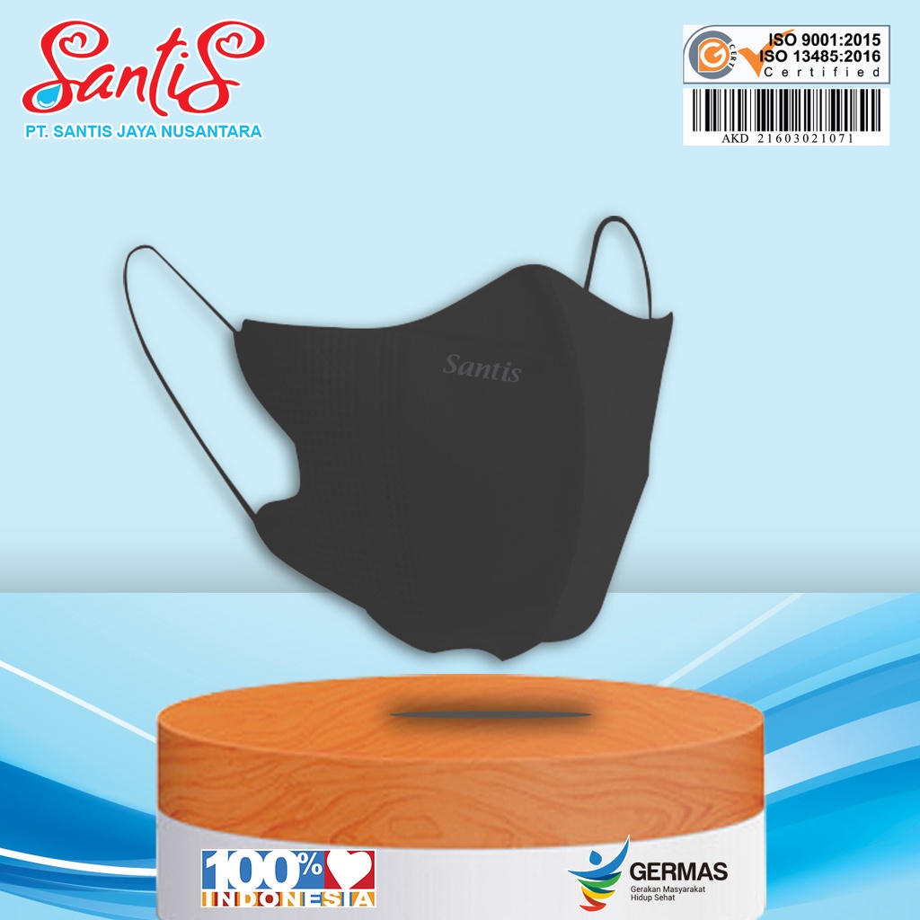 Masker Duckbill  Medis Santis 3 ply ( isi 20pc )