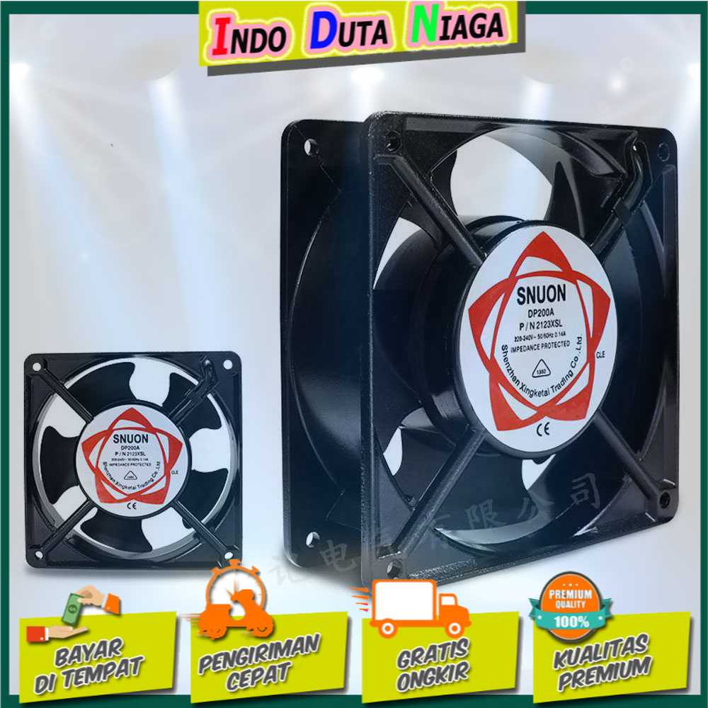 IDN TECH - SMUOM Kipas Heatsink CPU Fan 120mm 220V 0.14A - DP200A