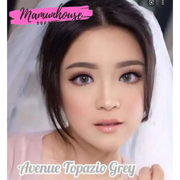 ORIGINAL Softlens Avenue Topazio Soft Lens Gray Grey Abu-abu Brown Coklat Blue Biru Green Hijau