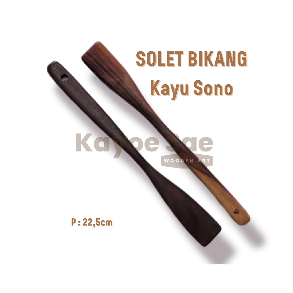 SOLET BIKANG KAYU SONO / SOLET BIKANG / SPATULA BIKANG / SUTIL BIKANG