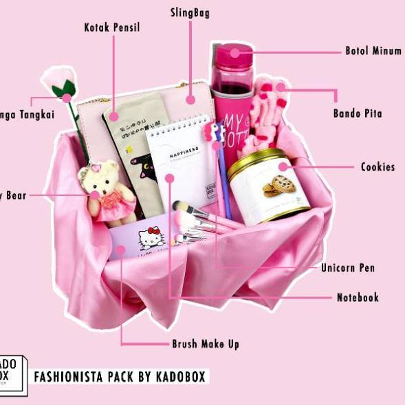 

Best MMELY Kadobox - Paket Kado Wanita 10-in1 Fashionista Hadiah Anniversary Ulang Tahun Perayaan Un