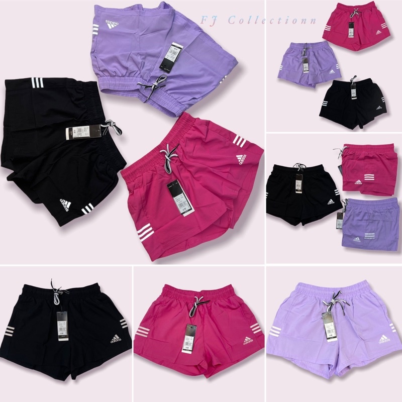 CELANA WANITA PENDEK ADIDAS MICRO LEGGING DUA LAPIS OLAHRAGA RUNNING LADIES Ungu Lilac , Hita