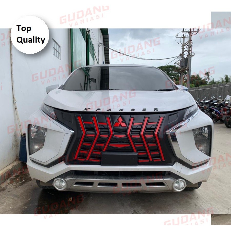 Grill Xpander Model Alphard Hitam List Merah