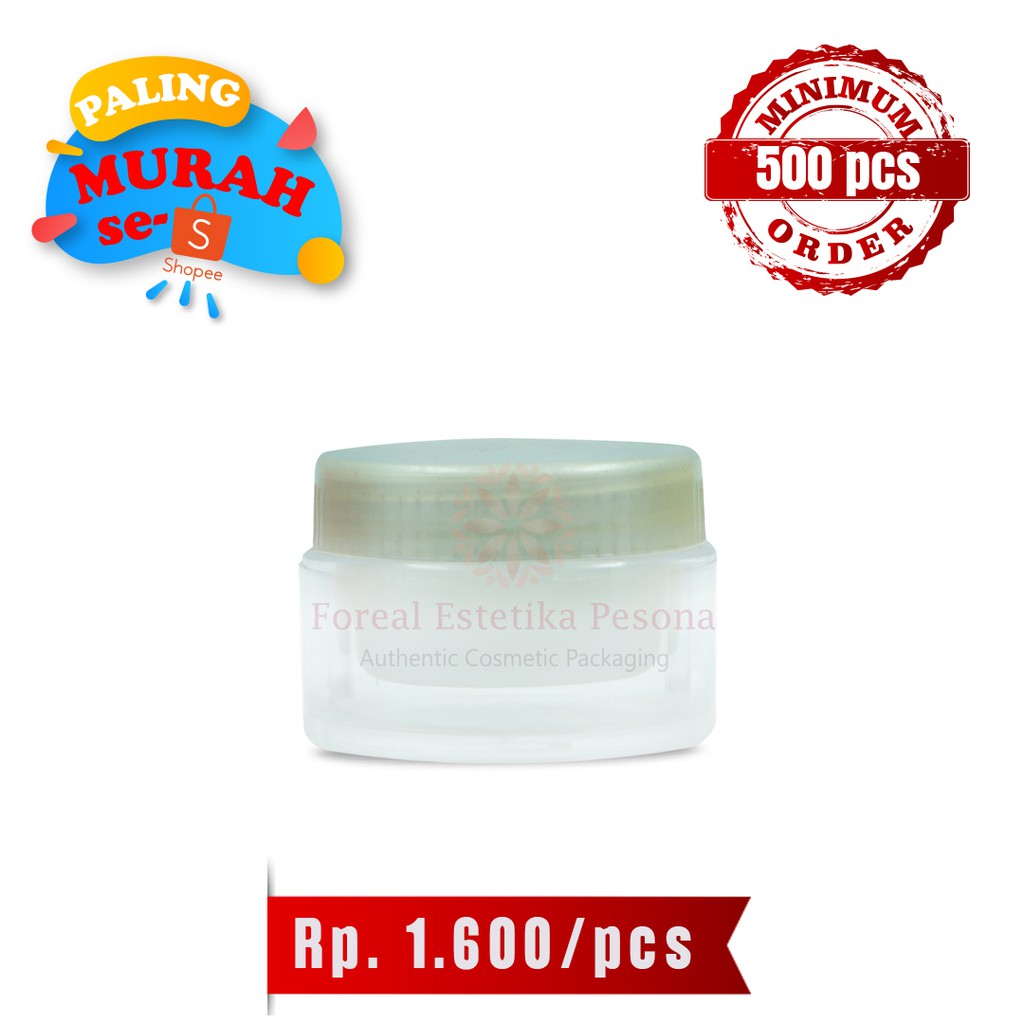 Pot ACD 5gr Silver/ Grosir Pot ACD 5gr / Kemasan Kosmetik Murah / (ISI 500pcs)