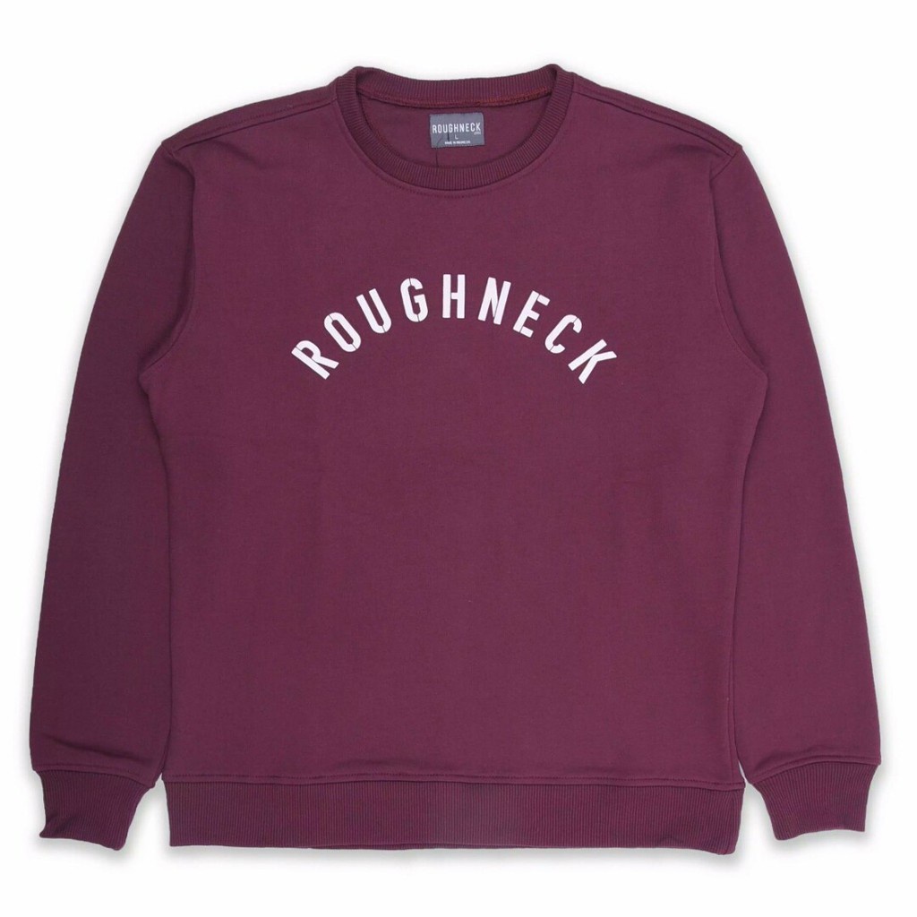 Sweater Roughneck hitam doop Simple Crewneck-sweatshirt roughneck - crewneck roughneck Terbaru