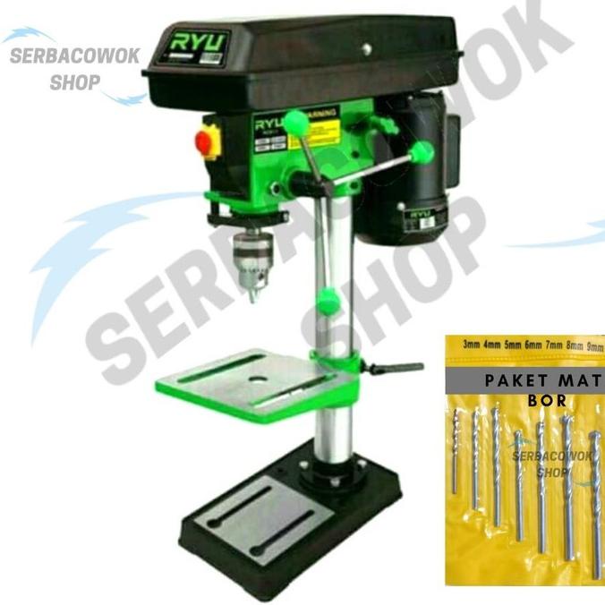 Ryu Mesin Bor Duduk 16 Mm Bench Drill Rbd 16 Bonus Mata Bor Set Besi Termurah