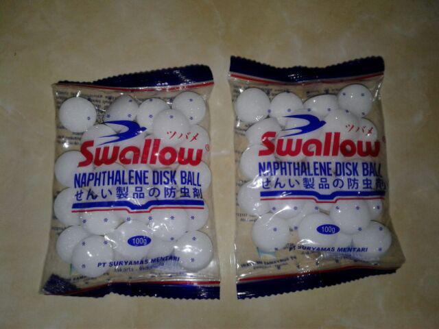 Swallow Kamper Napthalene Disk Ball Putih 100 Gram
