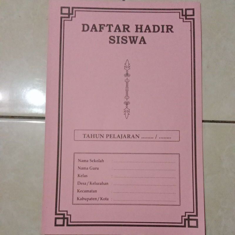 

BUKU DAFTAR HADIR SISWA (Gratis Packing Dengan Bubble Wrap)