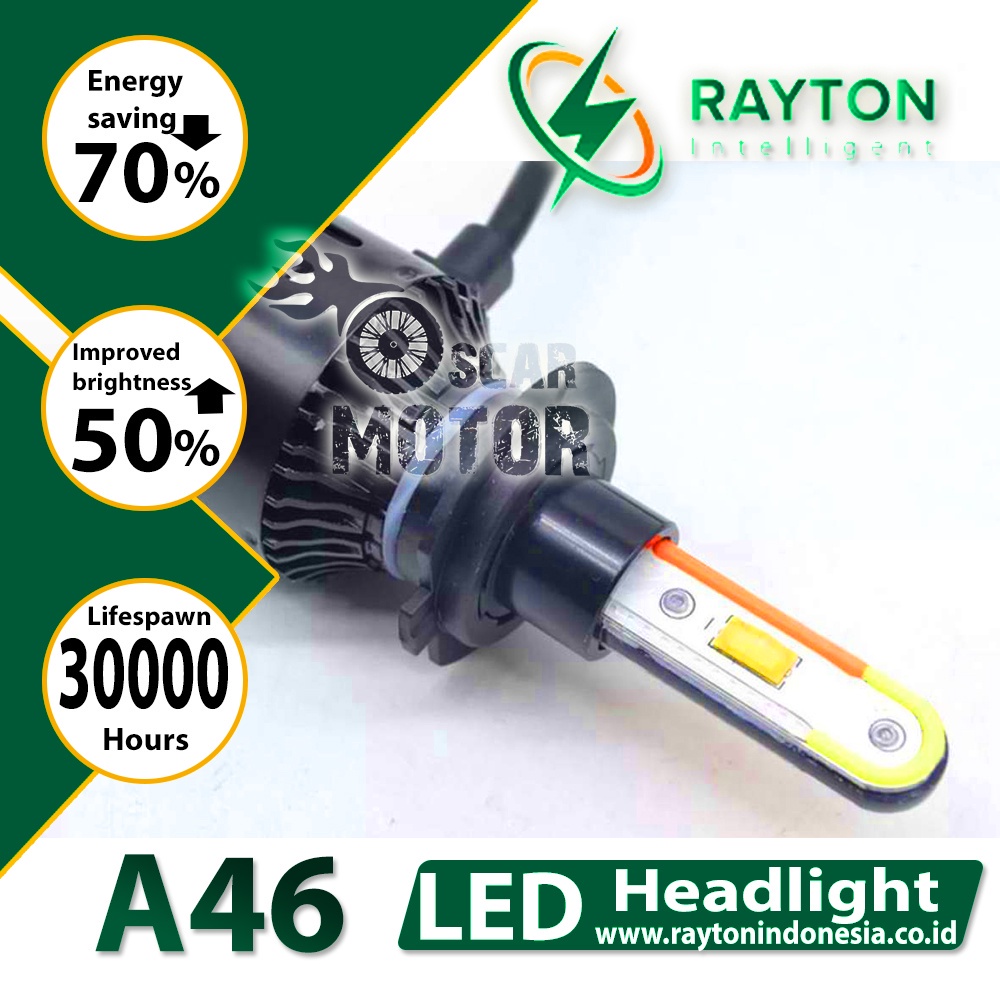 LAMPU A46 RAYTON MOBIL UTAMA RBG BLUETOOTH WIRELLES RED GREEN BLUE RTD motor