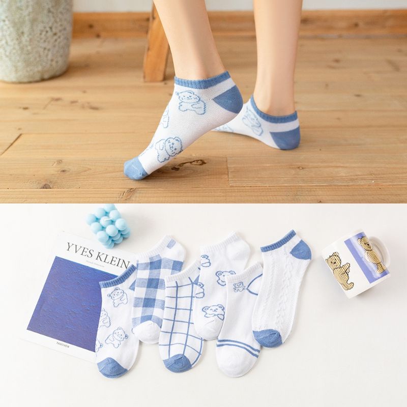 [COD] Kaos Kaki Beruang Biru Kaos Kaki Pendek Import Motif Beruang Biru Lucu Cute Kaos Kaki Fashion Korea Ankle Shock