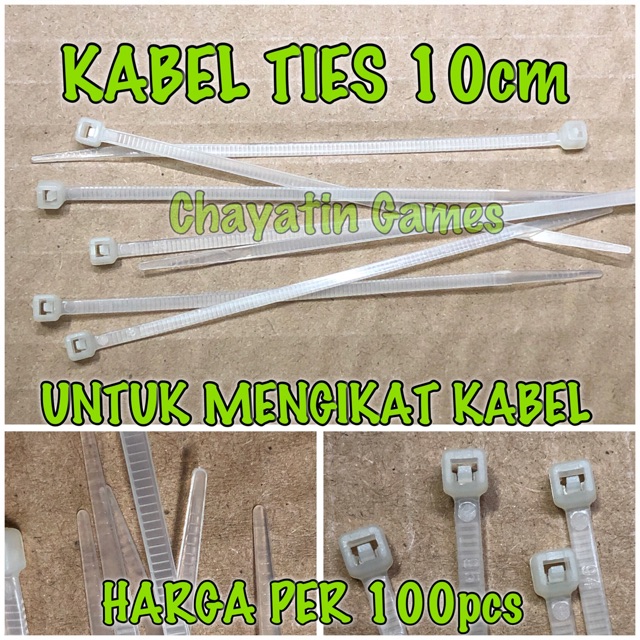 KABEL TIES / KABEL TWIST TIE UKURAN 10cm PUTIH (Harga per 100pcs)