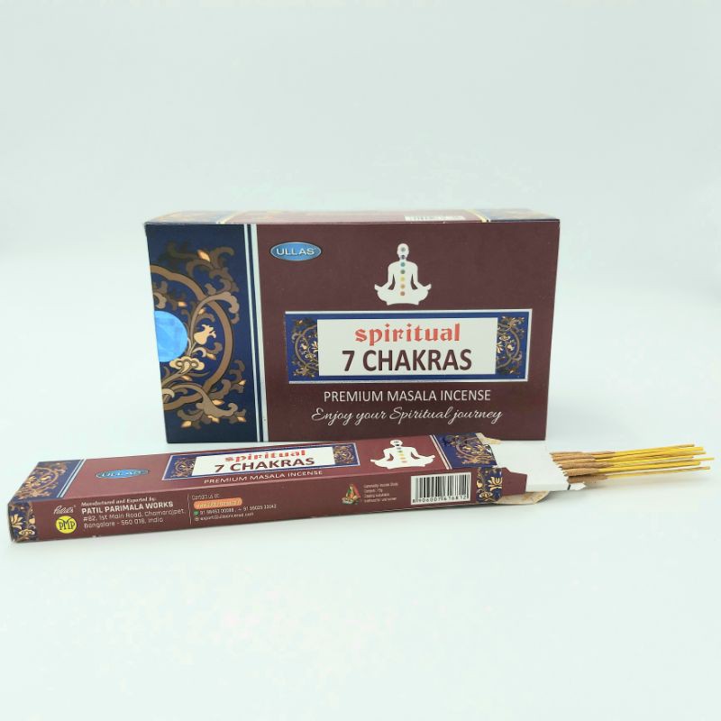 Dupa India Premium Masala Ullas Spiritual 7 Chakras 1 Box Besar