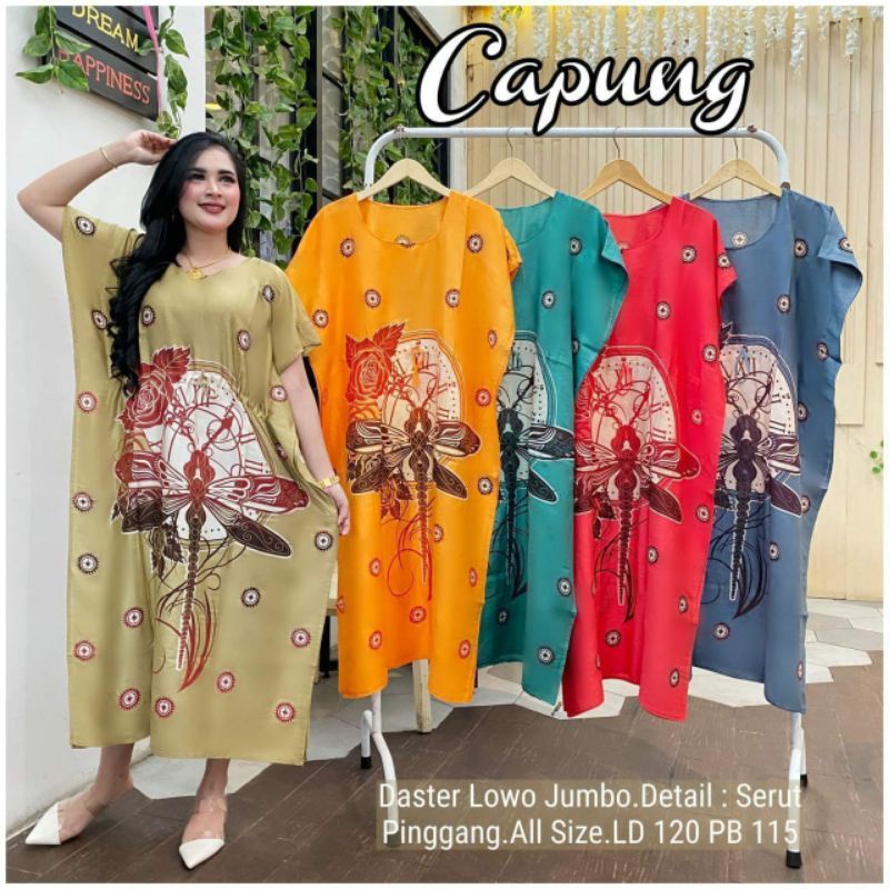 Daster Lowo Jumbo 91.500 dapat 3 motif bahan rayon ld 120.